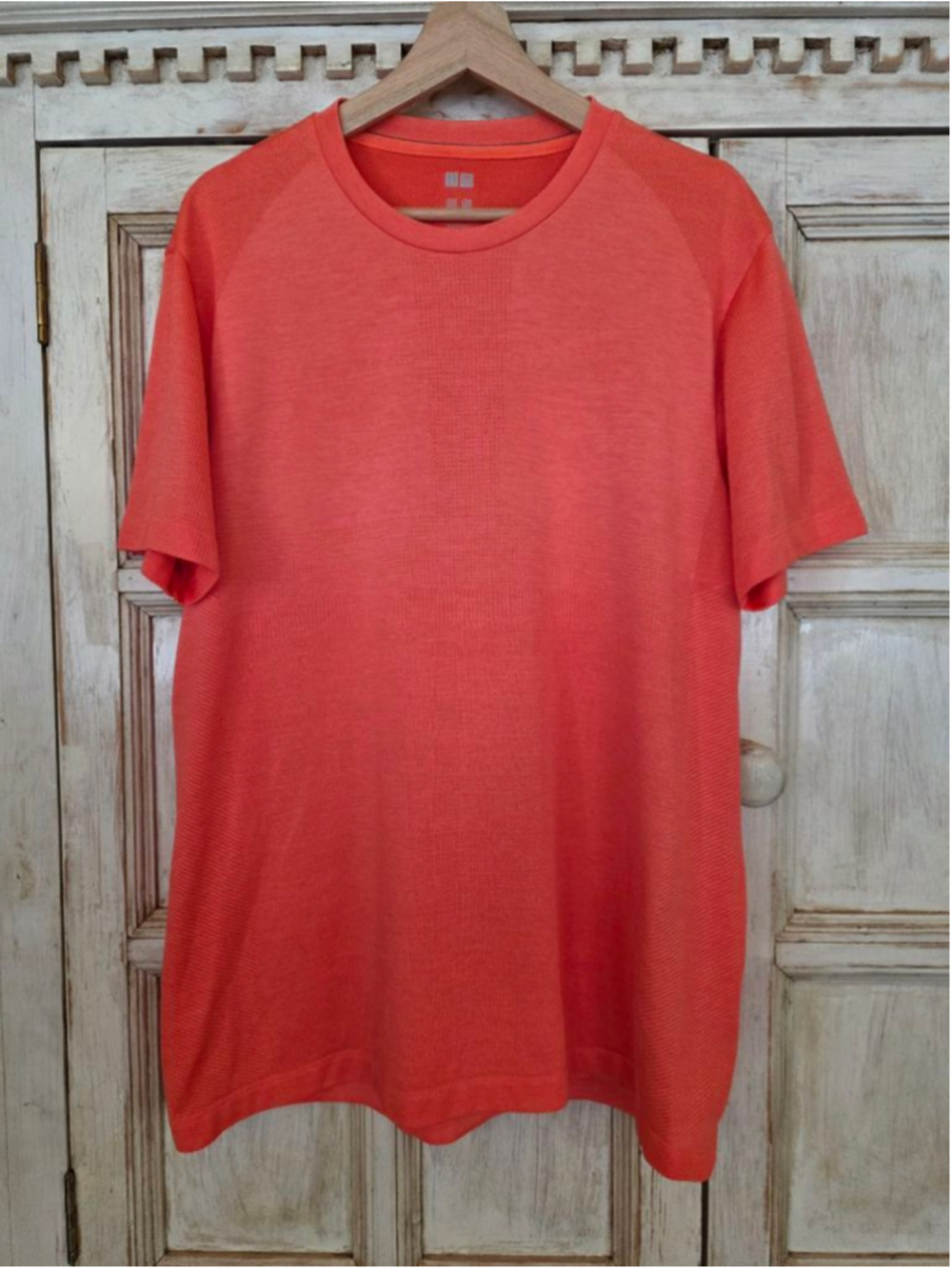 Men's UNIQLO DRY EX Orange Short Sleeve Tee L